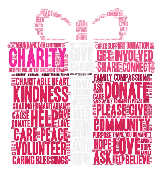 Charity Word Cloud — Stock Vector