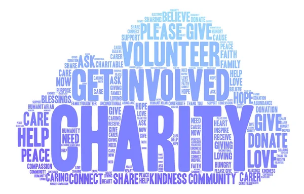 Charity Word Cloud — Stock Vector