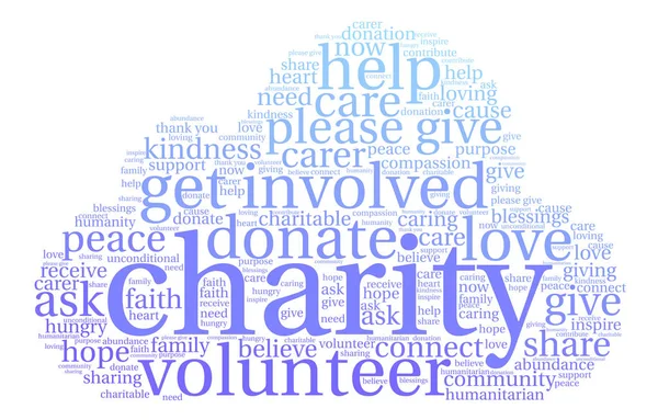 Charity Word Cloud — Stock Vector