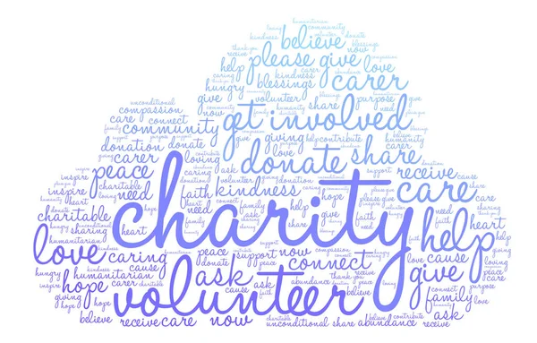 Charity Word Cloud — Stock Vector