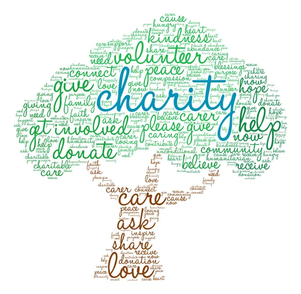 Charity Word Cloud — Stock Vector