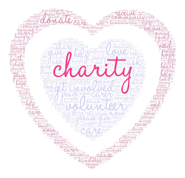 Charity Word Cloud — Stock Vector