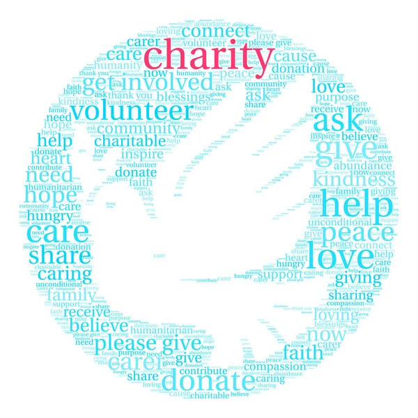 Charity Word Cloud — Stock Vector