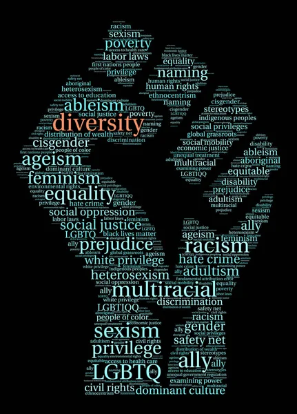 Diversity Word Cloud — Stock Vector