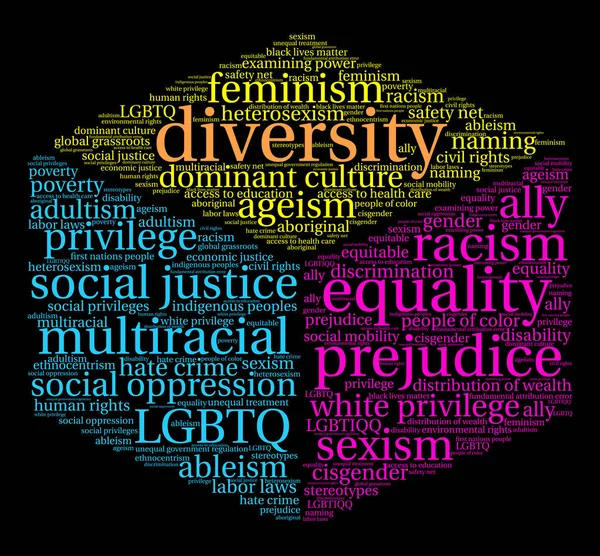 Diversiteit word cloud — Stockvector