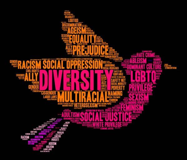 Diversidad Palabra Nube — Vector de stock