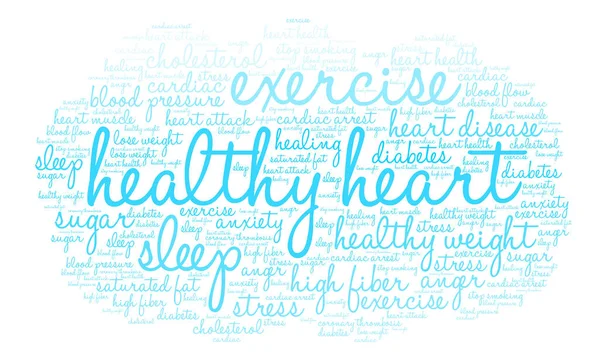 Healthy Heart Word Cloud — Stock Vector