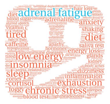 Adrenal Yorgunluk kelime bulutu