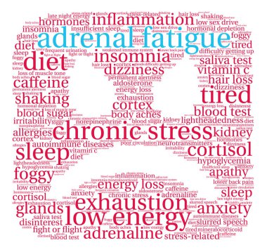 Adrenal Yorgunluk kelime bulutu