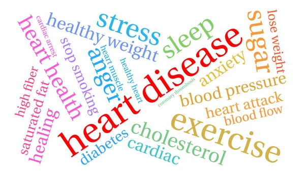 Nube di parola di malattia cardiaca — Vettoriale Stock