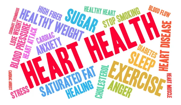 Heart Health Word Cloud — Stock Vector
