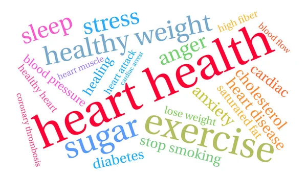 Heart Health Word Cloud — Stock Vector