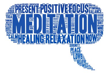 Meditasyon kelime bulutu