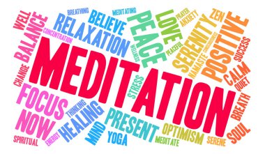 Meditasyon kelime bulutu