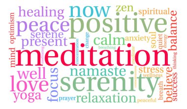 Meditasyon kelime bulutu