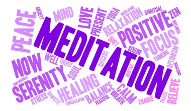 Meditasyon kelime bulutu