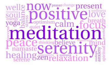 Meditasyon kelime bulutu