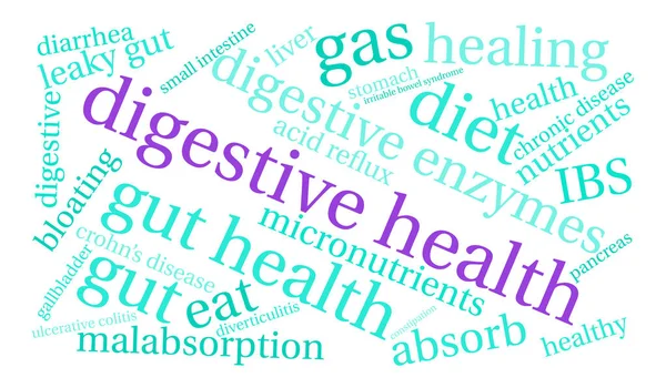 Saúde digestiva Word Cloud —  Vetores de Stock