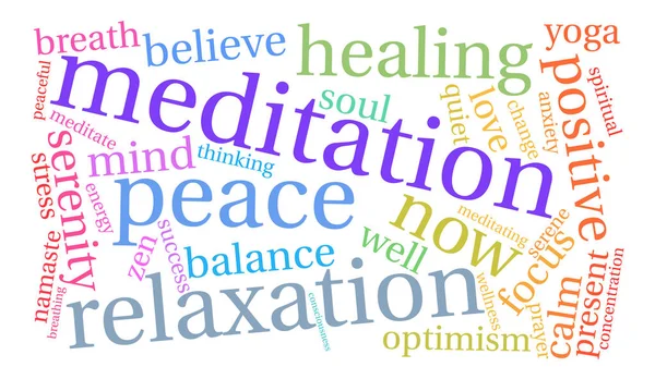 Meditasyon kelime bulutu