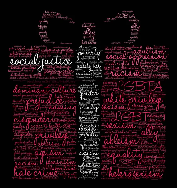 Justiça Social Word Cloud —  Vetores de Stock