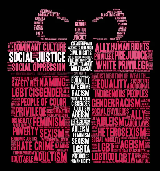 Social Justice Word Cloud — Stock Vector