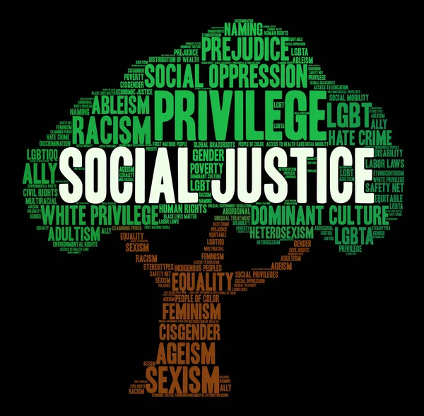 Social Justice Word Cloud — Stock Vector