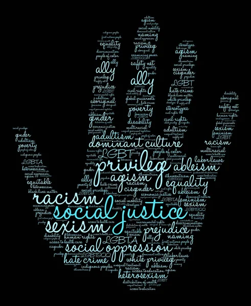 Social Justice Word Cloud — Stock Vector