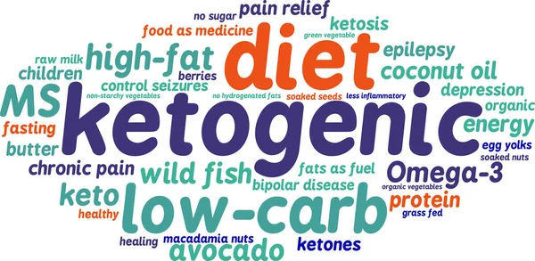 Ketogene Wortwolke — Stockvektor