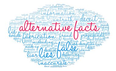 Alternatif gerçekler kelime bulutu