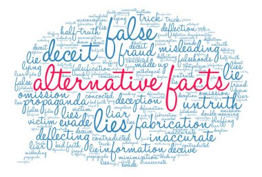 Alternatif gerçekler kelime bulutu