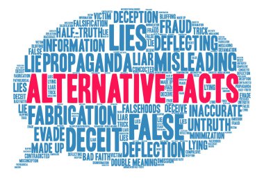 Alternatif gerçekler kelime bulutu