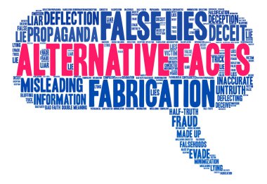 Alternatif gerçekler kelime bulutu