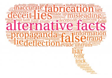 Alternatif gerçekler kelime bulutu