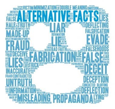 Alternatif gerçekler kelime bulutu