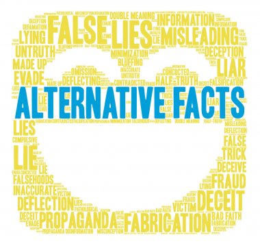 Alternatif gerçekler kelime bulutu