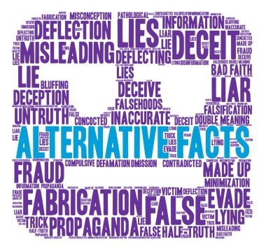 Alternatif gerçekler kelime bulutu