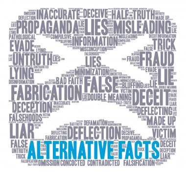 Alternatif gerçekler kelime bulutu