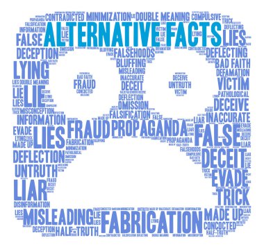 Alternatif gerçekler kelime bulutu