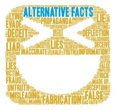 Alternatif gerçekler kelime bulutu