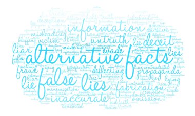 Alternatif gerçekler kelime bulutu