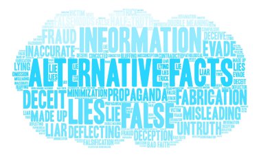 Alternatif gerçekler kelime bulutu