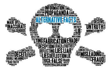 Alternatif gerçekler kelime bulutu