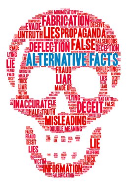 Alternatif gerçekler kelime bulutu