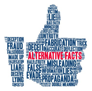 Alternatif gerçekler kelime bulutu