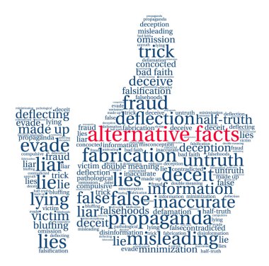 Alternatif gerçekler kelime bulutu