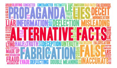 Alternatif gerçekler kelime bulutu