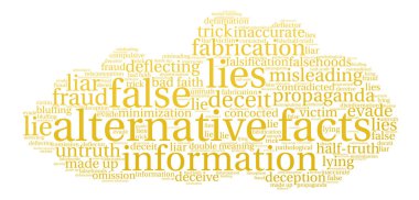 Alternatif gerçekler kelime bulutu