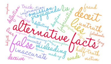 Alternatif gerçekler kelime bulutu