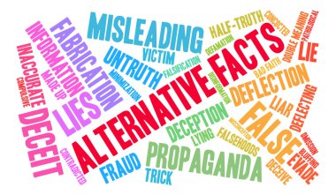 Alternatif gerçekler kelime bulutu