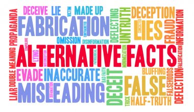 Alternatif gerçekler kelime bulutu